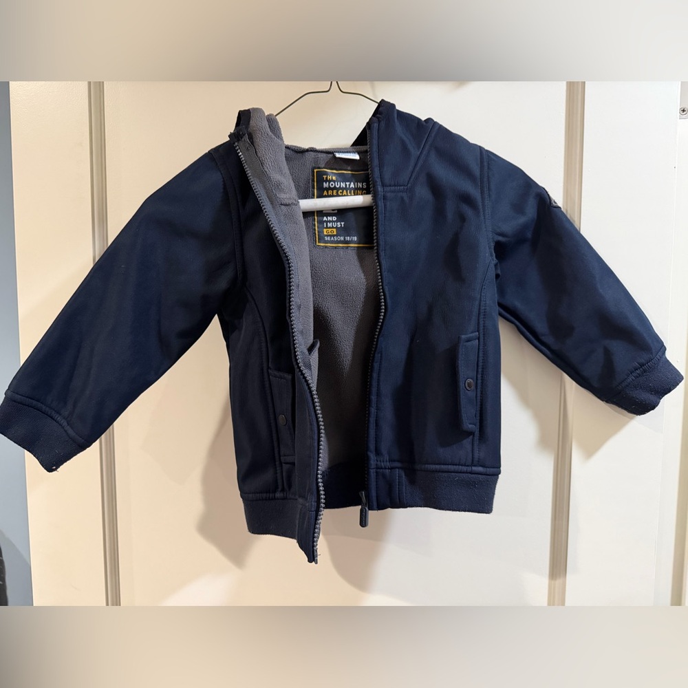 Mayoral Navy Blue Hooded Rain Jacket